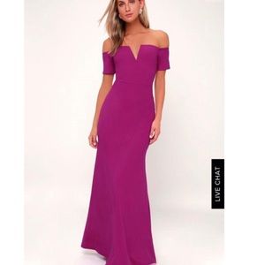 Gown dress, was only used once. Color Magenta